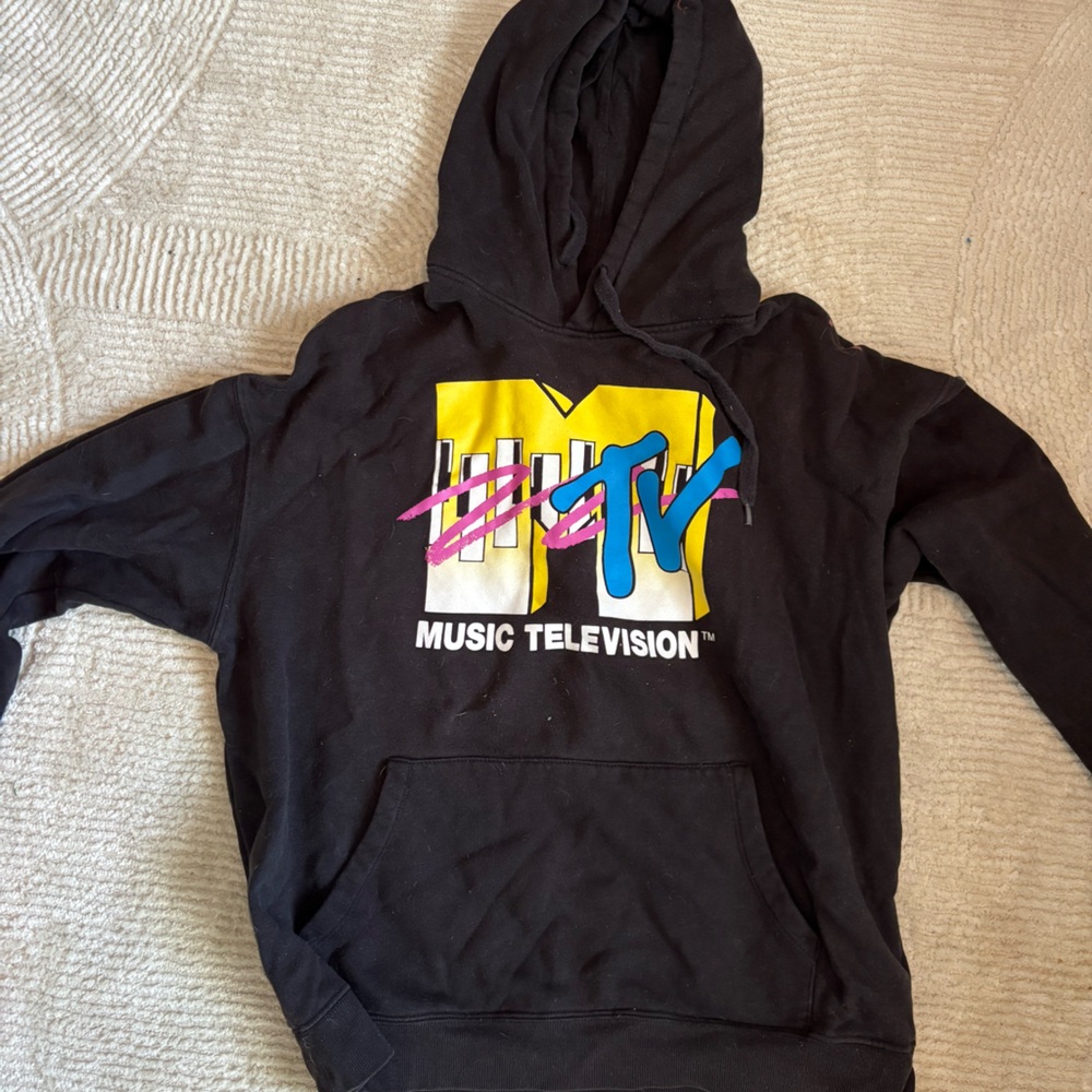 MTV Black Hoodie with Logo